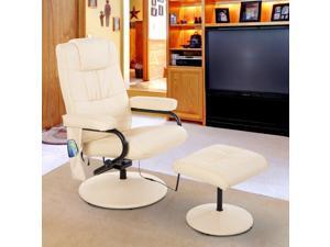 10 Motor Massage Recliner Ottoman Set Vibron Mode Beige 10 Motor Massage Recliner Ottoman Set Vibron Mode Beige