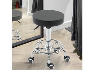 Adjustable Swivel Salon Stool Rolling Barber Chair Black Adjustable Swivel Salon Stool Rolling Barber Chair Black