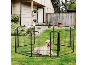 8 Panel 32" Heavy Duty Powder Coated Metal Dog Pet Playpen Exercise Fence 8 Panel 32" Heavy Duty Powder Coated Metal Dog Pet Playpen Exercise Fence