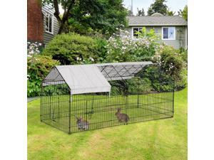 87x41x41-IN Small Animal Enclosure Rabbit Dog Pet Metal Cage Run Play with Cover 87x41x41-IN Small Animal Enclosure Rabbit Dog Pet Metal Cage Run Play with Cover