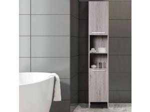 Wooden Tall Storage Cabinet Home Organizer MDF Bathroom Living Room Furniture Wooden Tall Storage Cabinet Home Organizer MDF Bathroom Living Room Furniture