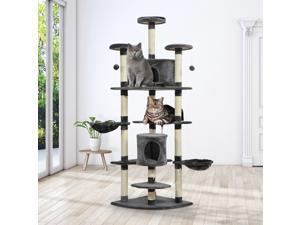 79" Cat Scratching Tree Kitten Condo Play House Multi-level Pet Furniture 79" Cat Scratching Tree Kitten Condo Play House Multi-level Pet Furniture