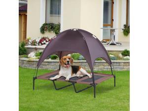 CYBER MONDAY SALE Elevated Pet Bed Dog Foldable Cot Tent Canopy Coffee CYBER MONDAY SALE Elevated Pet Bed Dog Foldable Cot Tent Canopy Coffee