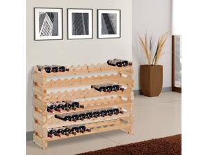 Wood Wine Rack Display 72 Bottles Holder Storage Stand 6-Tier Shelves Wood Wine Rack Display 72 Bottles Holder Storage Stand 6-Tier Shelves