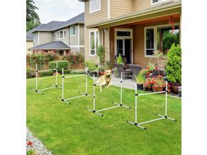 Set of 4 Dog Training Agility Gear Adjustable Jump Bar Pet Exercise Kit Set of 4 Dog Training Agility Gear Adjustable Jump Bar Pet Exercise Kit