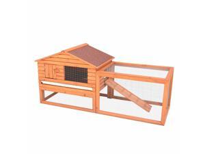 62.2" × 22.4" × 28.7" Rabbit Hutch Bunny Hen House with Run, Fir Wood 62.2" × 22.4" × 28.7" Rabbit Hutch Bunny Hen House with Run, Fir Wood