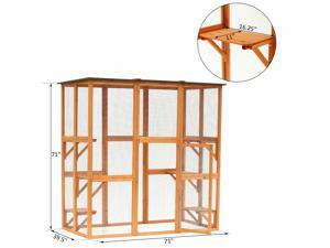 Large Wooden Outdoor Cat Enclosure Cage Pet House Large Wooden Outdoor Cat Enclosure Cage Pet House