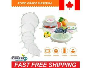 6pcs Silicone Reusable Seal Wrap Stretch Lid Microwave Food Fresh Bowl Cover DIY 6pcs Silicone Reusable Seal Wrap Stretch Lid Microwave Food Fresh Bowl Cover DIY