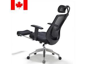 ® Adjustable Mesh Office Chair with Footrest - Black ® Adjustable Mesh Office Chair with Footrest - Black