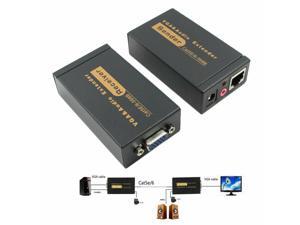 VGA UTP Video Audio Extender Repeater by Cat5e/6 up to 100M with Power Adapter VGA UTP Video Audio Extender Repeater by Cat5e/6 up to 100M with Power Adapter