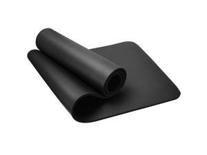 Exercise Yoga Mat with Carrying Strap for Yoga Indoor Outdoor Sports - Black Exercise Yoga Mat with Carrying Strap for Yoga Indoor Outdoor Sports - Black
