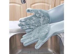 Magic Silicone Gloves Dishwashing Glove Scrubber for Washing Dish, Kitchen, Bath Magic Silicone Gloves Dishwashing Glove Scrubber for Washing Dish, Kitchen, Bath
