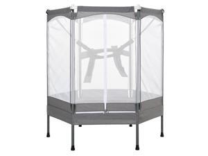 59” Kids Mini Trampoline with Enclosure Net Elastic Safety Harness 59” Kids Mini Trampoline with Enclosure Net Elastic Safety Harness