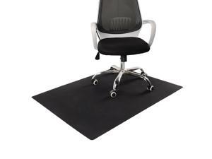 Non-Slip Low-Pile Floor Chair Mat, 47" x 35" - Black Non-Slip Low-Pile Floor Chair Mat, 47" x 35" - Black