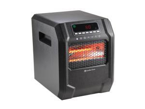 Comfort Zone 1 500 Watt Electric Digital Quartz Infrared Cabinet Space Heater With Remote Control In Black Newegg Com