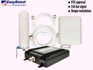 FCC approval 2G 3G 4G Signal Booster Work For AT&T T-Mobile Verizon Sprint With TWO Digital LCD Coverage Up To 12000 Sq ft With All Needed Antennas And Cables