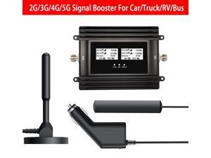 Vehicle Signal Booster for Car RV Truck Bus for All U.S. Carriers- Verizon, AT&T, T-Mobile ,Sprint 3G/4G/5G With Magnetic Antenna and Patch Antenna