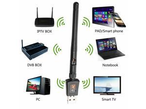 AC600 USB WIFI Adapter, 600Mbps Dual Band (2.4G/150Mbps+5G/433Mbps) Wireless USB WiFi Adapter,802.11N/G/B Antenna Network LAN Card for Windows XP/Vista/7/8/8.1/10 (32/64bits) MAC OS