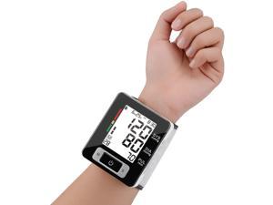 Wrist Blood Pressure Monitor Fully Automatic Digital Blood Pressure Cuff FDA Approved Electric Portable BP Monitor with LCD Display and Memory Storage Function for 2 Users (Black, Wrist)