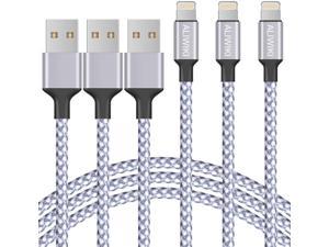 Lightning Cables,iPhone Charger Cable (6 Feet/3 Pack) USB A to Lightning Cable 6 Feet, Durable Nylon Braided Fast Charging Cord Compatible with iPhone 11/Pro/X/Xs Max/XR/8 Plus /7 Plus/6/ iPad