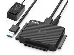 SATA/IDE to USB 3.0 Adapter, Hard Drive Adapter Cable Converter for Universal 2.5/3.5 Inch IDE and SATA External HDD SSD, 5.25-Inch DVD-ROM/CD-ROM/CD-RW/DVD-RW/DVD+RW, Support 16TB - Black SATA/IDE to USB 3.0 Adapter, Hard Drive Adapter Cable Converter for Universal 2.5/3.5 Inch IDE and SATA External HDD SSD, 5.25-Inch DVD-ROM/CD-ROM/CD-RW/DVD-RW/DVD+RW, Support 16TB - Black