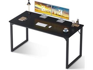 Computer Desk 55", Modern Simple Style Desk for Home Office, Sturdy Writing Desk,Black