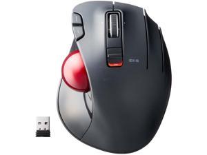 2.4GHz Wireless Thumb-Operated Trackball Mouse, 6-Button Function with Smooth Tracking, Precision Optical Gaming Sensor (M-XT3DRBK-G), Red, Red Ball