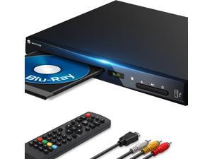 Blu-Ray DVD Player for TV, HD 1080P Players with HDMI/AV/Coaxial/USB Ports, Supports All DVDs and Region A/1 Blue Ray, Built-in PAL/NTSC System, Includes HDMI/AV Cable and Remote Control