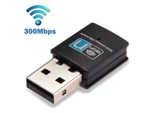 300Mbps USB WiFi Adapter, LOTEKOO Wireless LAN Network Card Adapter WiFi Dongle for Desktop Laptop PC Windows 10 8 7 XP MAC OS (Plug-and-Play for Windows10)