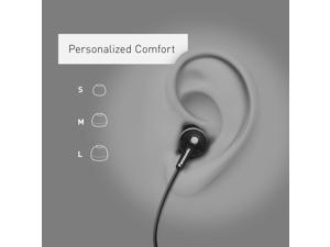 Wired ErgoFit In-Ear Earbuds Headphones , PANASONIC ErgoFit Earbud Headphones with Microphone and Call Controller Compatible with iPhone, Android and Blackberry - - In-Ear