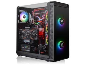 High Performance computer case - Thermaltake View 37 Motherboard Sync ARGB E-ATX Mid Tower Gaming Computer Case with 3 ARGB 5V Motherboard Sync RGB Fans Pre-Installed - Addressable RGB