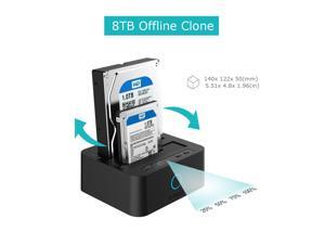 Hard Drive docking station, USB 3.1 Gen1 to SATA Dual-Bay 2.5" or 3.5" HDD / SSD with Offline Duplicate / Clone Hard Drive Docking Station plus a free USB type C adapter Hard Drive docking station, USB 3.1 Gen1 to SATA Dual-Bay 2.5" or 3.5" HDD / SSD with Offline Duplicate / Clone Hard Drive Docking Station plus a free USB type C adapter