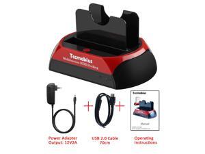 Hard Drive Docking Station, USB 2.0 to 2.5 3.5 Inch SATA IDE Dual Slots External HDD Enclosure, for 2.5" 3.5" IDE SATA I/II/III HDD SSD, One-Touch Backup, For Windows All and Mac Linux Hard Drive Docking Station, USB 2.0 to 2.5 3.5 Inch SATA IDE Dual Slots External HDD Enclosure, for 2.5" 3.5" IDE SATA I/II/III HDD SSD, One-Touch Backup, For Windows All and Mac Linux