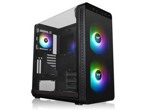 Thermaltake View 37 Motherboard Sync ARGB E-ATX Mid Tower Gaming Computer Case with 3 ARGB 5V Motherboard Sync RGB Fans Pre-Installed - Addressable RGB-High Performance computer case