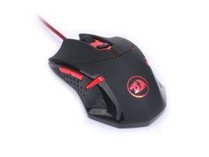 Redragon M601 wired Mouse with Red Led, 3200 DPI, 6 Buttons Ergonomic CENTROPHORUS Gaming Mouse ,3600 FPS, 6ft Cable, 8 piece weight tuning set,Gaming Mice for PC, Gaming Mouse,