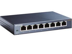 TP-Link 8 Port Gigabit Ethernet Network Switch | Ethernet Splitter | Sturdy Metal w/ Shielded Ports | Plug-and-Play | Traffic Optimization | 8 x 10/100/1000 Mbps Gigabit auto-negotiation,Ethernet Hub TP-Link 8 Port Gigabit Ethernet Network Switch | Ethernet Splitter | Sturdy Metal w/ Shielded Ports | Plug-and-Play | Traffic Optimization | 8 x 10/100/1000 Mbps Gigabit auto-negotiation,Ethernet Hub