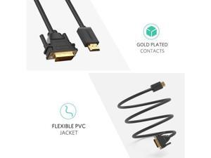 HDMI Cable, 6ft DVI-D Male to HDMI Male Cable, HDMI to DVI Cable Bi-Directional DVI-D 24+1 Male to HDMI Male High Speed Adapter Cable for Raspberry Pi, Roku, Xbox One, Laptop, Graphics Card HDMI Cable, 6ft DVI-D Male to HDMI Male Cable, HDMI to DVI Cable Bi-Directional DVI-D 24+1 Male to HDMI Male High Speed Adapter Cable for Raspberry Pi, Roku, Xbox One, Laptop, Graphics Card