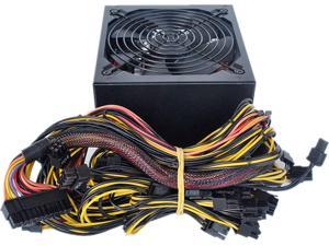 2000W Mining Power Supply Modular Mining PC Power PSU Supports 8 GPU Rig for ETH Bitcoin Ethereum Miner with Auto-Thermally Controlled Fan Supply,110V-240V Power Supply Mining Machine
