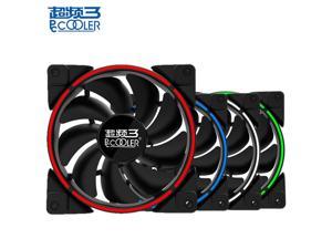 New Lon0167 DC12V 1300RPM Featured 4 Blue LED reliable efficacy Lights 18dBA Mute Fan for PC Cases CPU Cooler Radiator 14cm id:d21 53 36 2cb