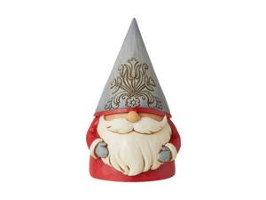 Jim Shore Nordic Noel Grey Floral Hat Gnome Figurine 6006625 Jim Shore Nordic Noel Grey Floral Hat Gnome Figurine 6006625