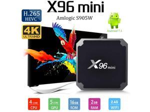 Android 4K TV Box X96 Mini TV Box Android 712 2GB RAM  16GB ROM S905W QuadCore CortexA53 with WiFi 24GHz 100M LANH265 4K 3D HD Mini X96 Set Top Box