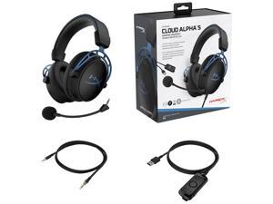 HyperX Cloud Alpha S - PC Gaming Headset, 7.1 Surround Sound, Adjustable Bass, Dual Chamber Drivers, Breathable Leatherette, Memory Foam, & Noise Cancelling Mic