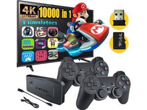 M8 Retro Game Console, Built-in 10000+ Games, Wireless 4K HDMI Plug and Play Video Game Stick, 2 Wireless Gamepads - 64G