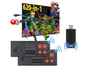 Retro Game Console,Wireless Controller,AV Output NES Game Console,Built in 620 Classic Games,Mini Portable Host Plug and Play Home Video Game Console for TV,for Kids and Adult