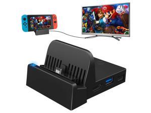 TV Dock Docking Station for Nintendo Switch, Portable Charging Stand,Compact Switch to HDMI Adapter,with Extra USB 3.0 Port, Replacement Official Charging Dock for Nintendo Switch (No Charging Cable) TV Dock Docking Station for Nintendo Switch, Portable Charging Stand,Compact Switch to HDMI Adapter,with Extra USB 3.0 Port, Replacement Official Charging Dock for Nintendo Switch (No Charging Cable)