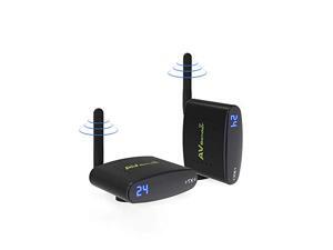 5.8 GHz 24 Channels SD Wireless AV Sender, Audio Video Transmitter & Receiver, Wireless RCA Extender, Stream from CCTV, VCR, DVD Player STB to SD TV, Up to 200M, Black 5.8 GHz 24 Channels SD Wireless AV Sender, Audio Video Transmitter & Receiver, Wireless RCA Extender, Stream from CCTV, VCR, DVD Player STB to SD TV, Up to 200M, Black