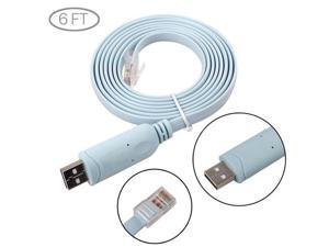 RS232 FTDI USB Console Cable USB to RJ45 Cable Essential Accesory of Cisco, NETGEAR, Ubiquity, LINKSYS, TP-Link Routers/Switches for Laptops in Windows, Mac, Linux (Blue) RS232 FTDI USB Console Cable USB to RJ45 Cable Essential Accesory of Cisco, NETGEAR, Ubiquity, LINKSYS, TP-Link Routers/Switches for Laptops in Windows, Mac, Linux (Blue)