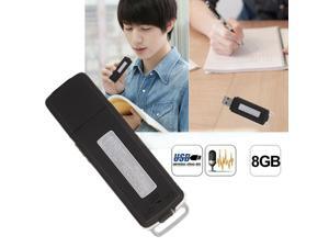 Mini Digital Voice Recorder, USB Flash Drive memo Voice Recorder, Audio Activated Tape Recorder Dictaphone with Dual USB for Meeting,8GB- 94 Hours Capacity (Black) Mini Digital Voice Recorder, USB Flash Drive memo Voice Recorder, Audio Activated Tape Recorder Dictaphone with Dual USB for Meeting,8GB- 94 Hours Capacity (Black)