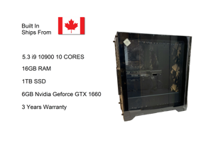 Antec P82 Flow - i9 10900 - 16GB RAM - 1TB SSD NVMe - 6GB NVIDIA GeForce GTX 1660 - Windows 11 Professional - 3-Year Warranty