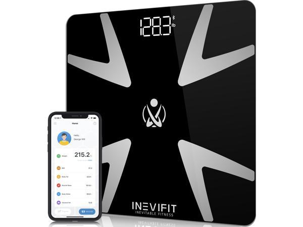 INEVIFIT EROS Bluetooth Body Fat Scale Smart BMI Highly Accurate Digital  Bathroom Body Composition Analyzer with Wireless Smartphone APP 400 lbs  11.8